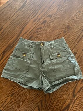 Vuori Olive Green Utility Pocket Shorts